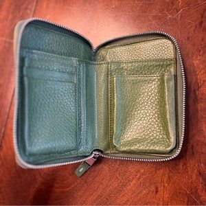 Green Tiffany & Co Zip Wallet